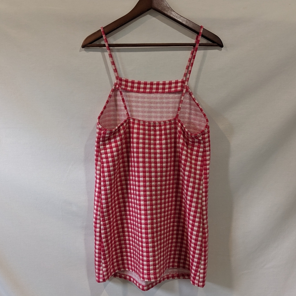 Zara Hot Pink Gingham Sheath Dress Size Medium - Picture 6 of 10